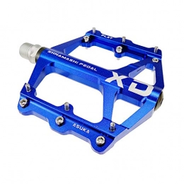 YANBINYA Parti di ricambio YANBINYA Pedali per Mountain Bike, 9 / 16" Cuscinetti sigillati in Lega di Alluminio Pedali con Piattaforma Piatta Antiscivolo per Biciclette, per Mountain Bike / Bici da Strada / BMX / MTB(Blu)