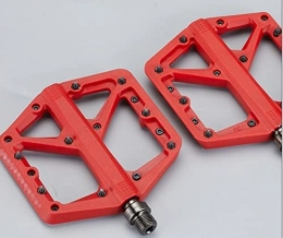 YANGLI Parti di ricambio YANGLI WanLiTong Pedali for Biciclette Bike Pedali in Fibra di Nylon Cuscinetti A Pedale Anti-Slip Big Piede XC AM BMX MTB Pedali Piattaforma Piatta in Bici da Strada (Color : Red)