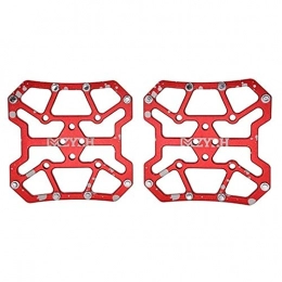 YGLONG Pedali per mountain bike YGLONG Pedali Bici 4 Pedale Pz Biciclette Adattatore Piattaforma in Lega di Alluminio Piatto di conversione Universale Compatibile della Strada di MTB Bike Parts Accessori Pedali MTB (Color : Red)