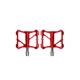 YNuo Pedali per mountain bike YNuo Pedale della Bicicletta, Pedale Antiscivolo Palin, Pedale della Bicicletta Durevole in Lega di Alluminio (Nero / Rosso) Accessori per Biciclette per Una Guida confortevol (Color : Red)