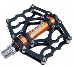 YOBAIH Pedali Bici da Corsa MTB Mountain Bike pedaliera in Alluminio CNC della Bici della Lega poggiapiedi Big Flat Ultralight Ciclismo BMX Pedale Pedali Flat MTB (Color : Orange)