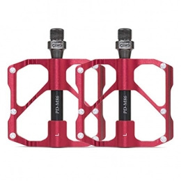 Yunobi Parti di ricambio Yunobi, 1 paio di pedali in lega di alluminio per mountain bike, 9 / 16 pollici, antiscivolo, in lega, per bici da strada, mountain bike, accessori per mountain bike, YUNO28190633116, Rosso