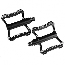 Yuzhijie Parti di ricambio Yuzhijie Bicicletta accessori pedale in lega di alluminio piatto ultra-leggero largo strada mountain bike pedale cuscinetto, nero