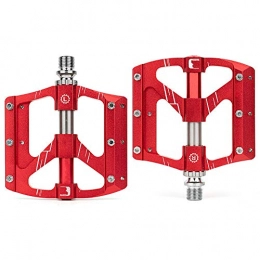 Yuzhijie Parti di ricambio Yuzhijie Pedale della Bicicletta in Lega di Alluminio Cuscinetto Pedale Mountain Bike Accessori da Equitazione tavola da Bicicletta, Red