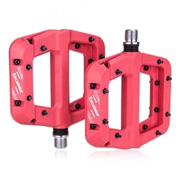 YYDMBH Parti di ricambio YYDMBH Pedali Bici Pedali per Bici da 9 / 16"Pedali per Bici da Montagna Antiscivolo Pedali per Bici da Montagna Piattaforma Ampia PORTAFONDE PEDALES Accessori MTB (Color : Red)