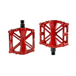 YYTL Parti di ricambio YYTL 1 Paio Ultraleggero Pedali della Bicicletta della Lega di Alluminio Antiscivolo Strada Mountain Bike Pedali for MTB / for BMX TB11 (Color : Red)