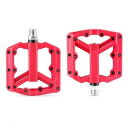 YYTL Parti di ricambio YYTL Pedale Ultraleggero per Pedali MTB Pedale per Bicicletta in Nylon Pedali per Piattaforma Mountain Bike Cuscinetti Sigillati Pedali per Ciclismo TB11 (Color : Red)