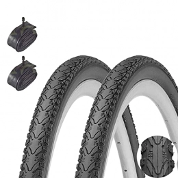 ECOVELO Pneumatici per Mountain Bike 2 COPERTONI 700 X 40C (42-622) + CAMERE CON VALVOLA SCHRADER AMERICA PNEUMATICI KENDA X CITY BIKE 28” STRADALE IBRIDA