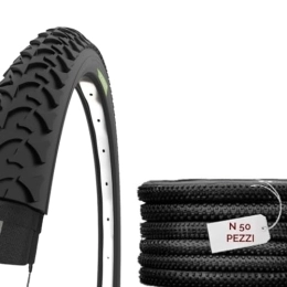 ECOVELO Parti di ricambio 50 Copertoni MTB 26 X 1.95 (50-559) N° 50 Pz. Pneumatici Tassellati 26” per Mountain Bike