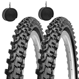 ECOVELO Pneumatici per Mountain Bike Ecovelo 2 COPERTONI Kenda 26 X 1.95 (50-559) + CAMERE d'Aria Pneumatici Neri Mountain Bike Bici Bicicletta MTB