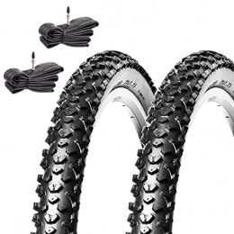 ECOVELO Pneumatici per Mountain Bike ECOVELO TASSELLATI, copertoni MTB 27.5 x 2.25 (57-584) + CAMERE D’Aria Unisex Adulto, Nero, 27, 5