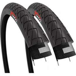 Fincci Parti di ricambio Fincci Coppia 26 x 1.95 Policci 53-559 Pieghevole Slick Pneumatici Copertone per Strada MTB Montagna Ibrida Bici Bicicletta (Confezione da 2)