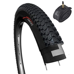 Fincci Parti di ricambio Fincci Set Copertone 26x2.125 Pollici 57-559 Pieghevole Pneumatico 26 Ruote MTB Copertone Gomme con Presta Valvole Interne Camera d Aria per Bici Corsa Mountain Bike Bicicletta