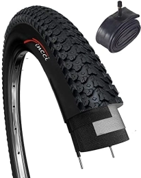 Fincci Parti di ricambio Fincci Set Copertone 26x2.125 Pollici 57-559 Pieghevole Ruote Pneumatico 26 MTB Copertoni Gomme con Schrader Valvole Interne Camera d'Aria per Bici Corsa Mountain Bike Bicicletta