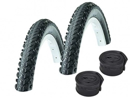 Kenda Parti di ricambio Il set comprende:2 x Kenda Kobra K885, Copertone per bicicletta, mountain bike, profilo semi-slick, 50 - 559 / 26 x 2.00 + camera d’aria con valvola automatica