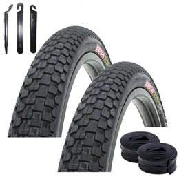 maxxi4you Parti di ricambio maxxi4you - Set di 2 pneumatici Kenda K-905 K-Rad da 26" per mountain bike, colore nero, 58-559 (26 x 2, 30) + 2 camere d'aria AV con 3 leve per pneumatici