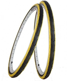 WERFFT Parti di ricambio WERFFT 26 * 1.5 Pneumatici (Pollici) a Colori in Mountain Bike con Bordi Morbidi Bicycle Tires Quattro Colori a Disposizione (2), Giallo