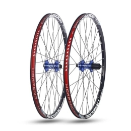 MirOdo Parti di ricambio 24 / 26 / 27, 5 / 29"Set Ruote Per Mountain Bike Cerchi Lega Alluminio Doppio Strato 32 Fori Freno Disco Ruote Perno Passante Anteriore 2 Posteriori 4 Mozzi Cuscinetti Per Cassette 7-11 Velocità (Color : Bl