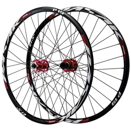 ZFF Parti di ricambio 26 27, 5 29 Pollici MTB Set Di Ruote Mountain Bike Ruota Freno A Disco Doppio Muro Lega Di Alluminio Rim QR Anteriore Posteriore Ruota 7 8 9 10 11 12 Velocità 32 Fori 2016g ( Color : Red , Size : 26" )