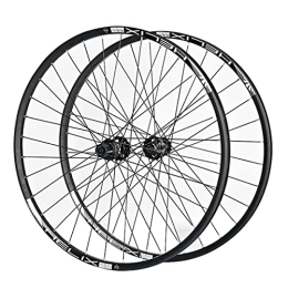 NEZIAN Ruote per Mountain Bike 26 27, 5 29 Pollici Set Ruote MTB Per Mountain Bike Ruota Bicicletta Cerchio In Lega Alluminio 120 Suoni Freno A Disco Supporta Pneumatici 1.7-2.35 Rilascio Rapido ( Color : Schwarz , Size : 26 INCH )