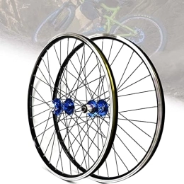 Asiacreate Ruote per Mountain Bike 26 / 27.5 / 29'' Ruote Mountain Bike Freno A Disco / Rim Lega A Doppio Strato Cerchio Cuscinetto Sigillato 32H Ruota A Rilascio Rapido Adatto A 7-11 velocità Cassetta (Color : Blue, Size : 26in)