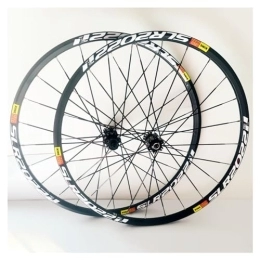 DFNBVDRR Ruote per Mountain Bike 26 / 27.5 / 29" Set Di Ruote Per Mountain Bike Cerchio In Lega Di Alluminio Sgancio Rapido 100 / 135 Mm Ruote Con Freno A Disco 24H Raggi A Trazione Dritta 120 Click Mozzo (Color : Black, Size : 27.5in)