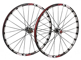 SHBH Ruote per Mountain Bike 26" 27.5" Mountain Bike Wheelset Freno a Disco 24H Raggi Piatti a Tirare Dritto Cerchio per Bicicletta MTB Ruote a Sgancio Rapido Mozzo QR per 7 / 8 / 9 / 10 velocità Cassette 1810g (Size : 26inch)