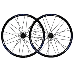 NEZIAN Parti di ricambio 26 Pollici Set Ruote Mountain Bike MTB Mozzo Doppio Muro Freno A Disco Rilascio Rapido Cerchione for 7 8 9s Ruota Libera 24 Buche (Color : F)