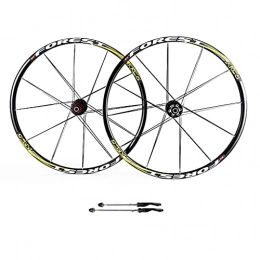 VTDOUQ Ruote per Mountain Bike 27.5 Ruote per Mountain Bike, Cerchio MTB a Doppia Parete Set di Ruote per Bicicletta V-Brake a sgancio rapido Disco Ibrido a 24 Fori 8 9 10 velocità