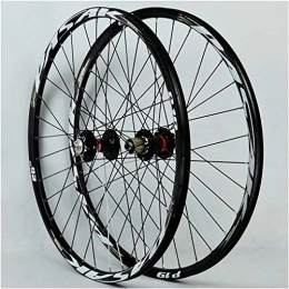 Amdieu Ruote per Mountain Bike Amdieu Wheelset 26 27, 5 Ruote Mountain Bike da 29 Pollici, Disco a Doppio Strato Disco / Bicicletta Freno QR 7 / 8 / 9 / 10 / 11 Cuscinetto sigillato a 32 Fori Road Wheel (Color : Black, Size : 26inch)