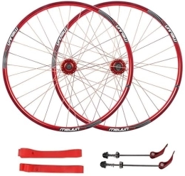 Amdieu Ruote per Mountain Bike Amdieu Wheelset 26in Mountain Bike, Doppia Parete in Lega di Alluminio MTB Cuscinetto sigillato in Bicicletta in Bicicletta Freno a Disco a 24 Fori 7 8 9 10 velocità Road Wheel