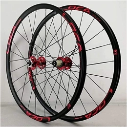 Amdieu Ruote per Mountain Bike Amdieu Wheelset MTB Set di Ruote for Biciclette 26 27, 5 Pollici, Cerchio di Montagna in Lega for Mountain Bike in Lega a Doppio Strato Rilascio rapido 24h 7 8 9 10 11 12 velocità Road Wheel