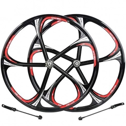 ASUD Parti di ricambio ASUD Cerchio Ruota 26 inch x 1.5-2.125 Bici Bicicletta City Bike Ruota Integrata in Lega di magnesio Coltello in magnesio 5 con Un Bordo Rotella del Tipo di Carta Mountain Bike