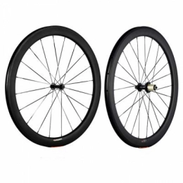 ASUD Parti di ricambio ASUD Cerchio Ruota Bici Bicicletta MTB Mountain City Bike Ruota Anteriore Coppia Ruote da Strada in Carbonio 50mm Fibra di Carbonio 700C Apertura 40mm Bici da Strada Fat Circle Tube