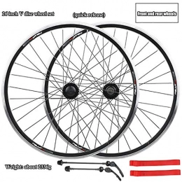 ASUD Parti di ricambio ASUD Ruota Cerchio Posteriore Bici Bicicletta 26 Pollici, Set di Ruote a Doppio Scopo V-Disc, Rilascio rapido, Ruota per Mountain Bike Divisa