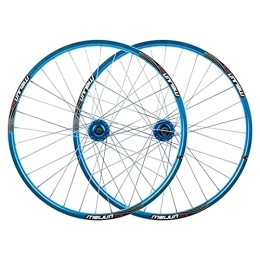 AWJ Ruote per Mountain Bike AWJ Ruota da 26 Pollici per Mountain Bike, Cerchio in Lega a Doppia Parete 32H Set di Ruote per Bicicletta MTB Compatibile con Freno a Disco 7 8 9 10 velocità