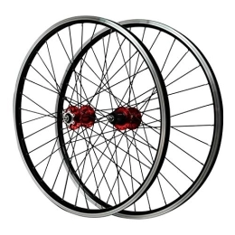 SJHFG Ruote per Mountain Bike Bici Ruote 26'', Mozzo Freno A Disco per Mountain Bike Cerchio in Lega di Alluminio A Doppio Strato 7-11 velocità di Volo della Carta (Color : Red)