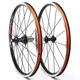 CTRIS Parti di ricambio Bicicletta Ruote 20'' 406 Set Ruote Ciclismo V Brake Mountain Bike Hub Wheelset - 16 / 24 Fori 8 9 10 11 velocità Bicicletta A Sgancio Rapido Ruote Anteriori E Posteriori 74 / 130mm (Color : Black hub)