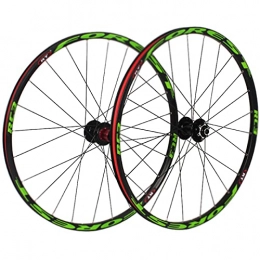 BYCDD Parti di ricambio BYCDD Set di Ruote per Mountain Bike Set di Ruote per Bicicletta a Doppia Parete Ultraleggera con Freno a Disco a sgancio rapido Cassetta 7-11 velocità, Green_27.5 inch