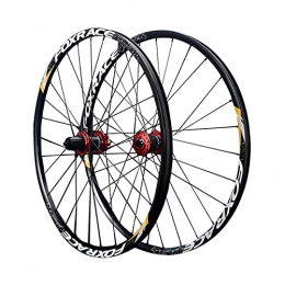 BYCDD Ruote per Mountain Bike BYCDD Wheelset da Mountain Bike, Impugnatura in Lega di Alluminio Wheelset MTB, Ruote Posteriori Anteriori a sgancio rapido Ruote in Bici Nera, Black_26 inch