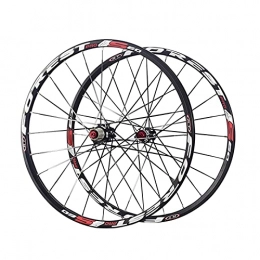 BYCDD Ruote per Mountain Bike BYCDD Wheelset per Mountain Bike, a Rilascio rapido Ruote Anteriori Anteriori Ruote per Biciclette, Fit 7-11 velocità Cassetta Bicicletta Wheelset, Black_S60 26 inch