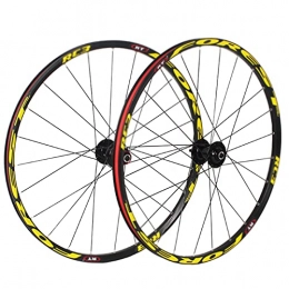 BYCDD Parti di ricambio BYCDD Wheelset per Mountain Bike, a sgancio rapido Ruote Anteriori Anteriori Ruote in Bici Nera, Adatto 7-11 velocità Cassetta Bicicletta Wheelset, Black_27.5 inch