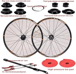 BZLLW Ruote per Mountain Bike BZLLW Ruota di bicicletta, rotella di bicicletta MTB 26" Mountain Bike Ruote a doppia parete in lega di Rim freno a disco 8-12 Velocità Cassette Hub cuscinetto sigillato, 6 CRICCHETTI 72 SCATTI Strutt