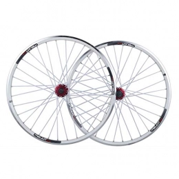 JIE KE Parti di ricambio Cerchio bici 26"MTB Bike Wheel Set Doppia parete 7 8 9 10 Velocità Freewheel Sigillato Cuscinetti Hub Accessorio per bicicletta per assi a sgancio rapid (Color : WHITE, Size : 26INCH)