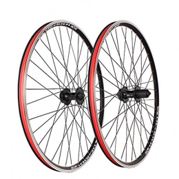 JIE KE Parti di ricambio Cerchio bici MTB 26" Wheelset bici CV Bicicletta freno 7-10 Velocità Cassetta Velocità Freewheel Sigillato Cuscinetti Hub 32 raggio (Color : BLACK, Size : 26INCH)