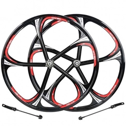 JIE KE Parti di ricambio Cerchio bici MTB Magnesio Lega Wheelset 26 pollici Doppia Lega Doppia Bicycle Rim RIM Ruota freno a sgancio rapido Sigillo sigillato 7 / 8 / 9 / 10 Velocità Cassetta Accessorio per bicicletta per assi a sga