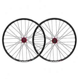 CHP Parti di ricambio CHP 26inch Bicycle Wheel Rotella della Bici MTB Set Doppio Lega Parete Rim Freno a Disco 7-11 Speed ​​2 Palin Cuscinetto del mozzo a sgancio rapido 32H 4 Colori (Color : Red hub)