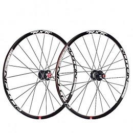 CHP Parti di ricambio CHP Rotella 24H 27.5 Pollici Bike Alloy Wheel Set MTB Doppia Parete Rim Freno a Disco 7-11 Speed ​​Carbon Hub Quick Release (Color : Black hub)