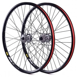 Cuthf Parti di ricambio Cuthf 26 / 27, 5 pollici, set di biciclette da mountain bike, cerchione a doppia parete, sgancio rapido V-Brake Disc Brake Hybrid 32 fori 8 9 10 marce dinamo mozzo, 26in