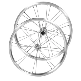 FOLOSAFENAR Parti di ricambio FOLOSAFENAR Set di Ruote per Bici in Lega di Alluminio Robusto dal Design Semplice Set di Ruote per Bicicletta con Freno a V, per Mountain Bike, per la Guida(Silver)